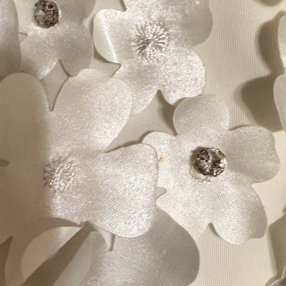 STINE GOYA White Textured Elena Floral Mini Dress Women’s Size XS - Picture 16 of 16